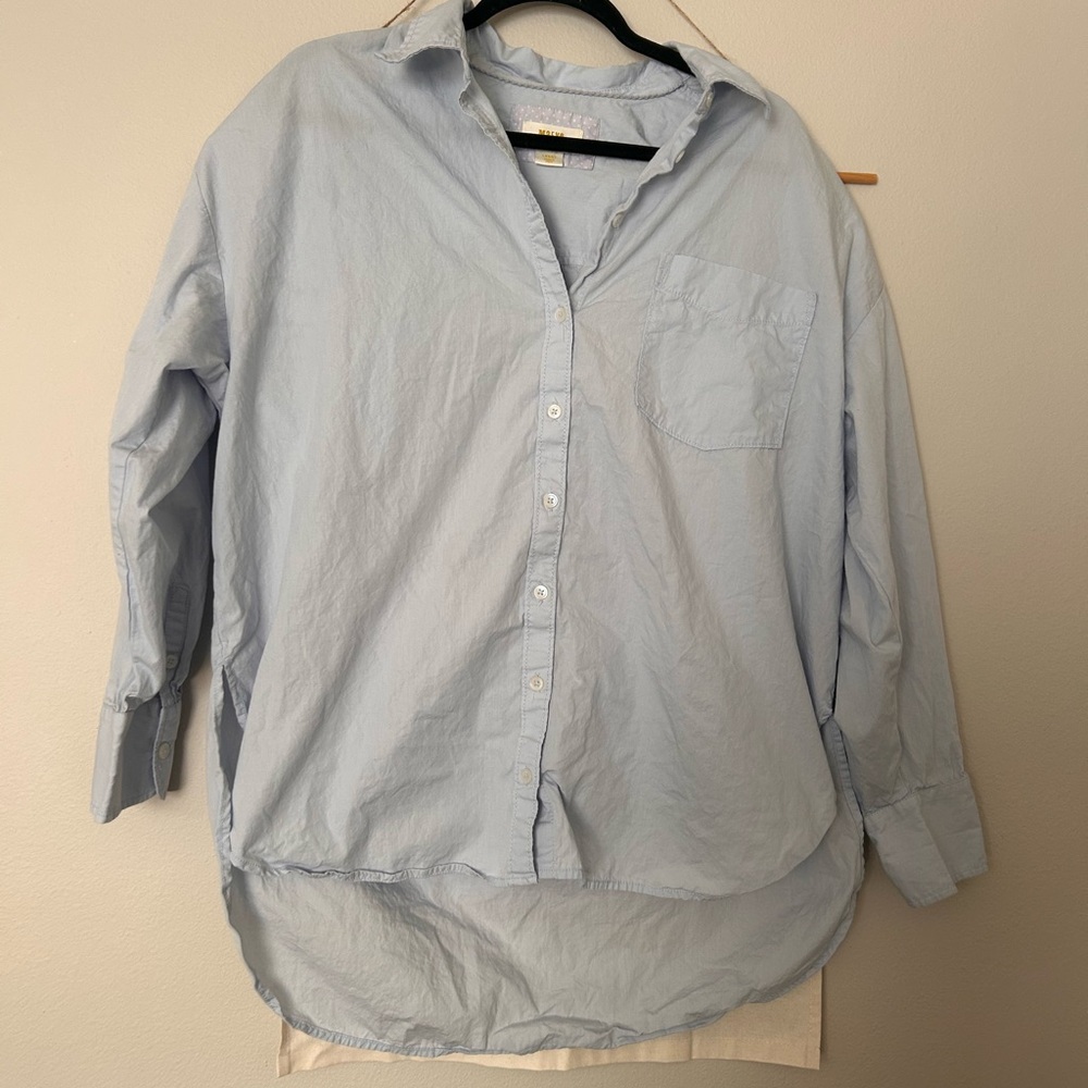 Anthropologie Sky Blue Button Down Shirt